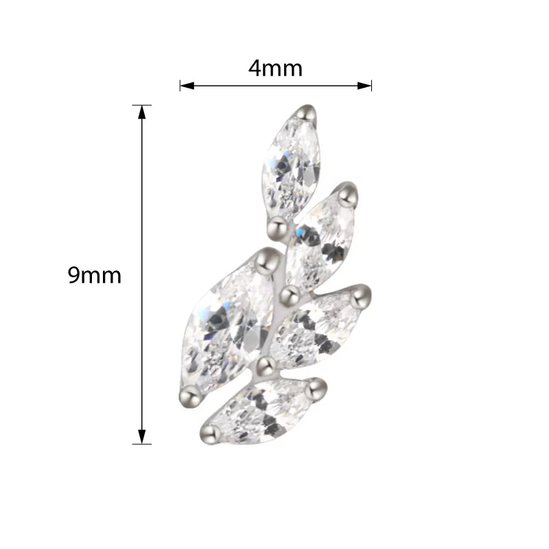 Anel de Titânio em Forma de Espiga