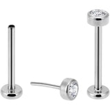 Labret sem rosca em titânio