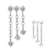 Pingente de Corrente com Triplo Anel em Titânio